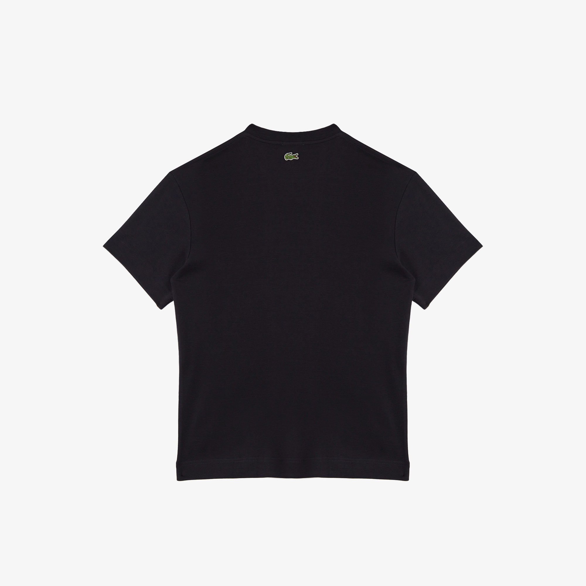 Lacoste Erkek Relaxed Fit Bisiklet Yaka Baskılı Siyah T-Shirt
