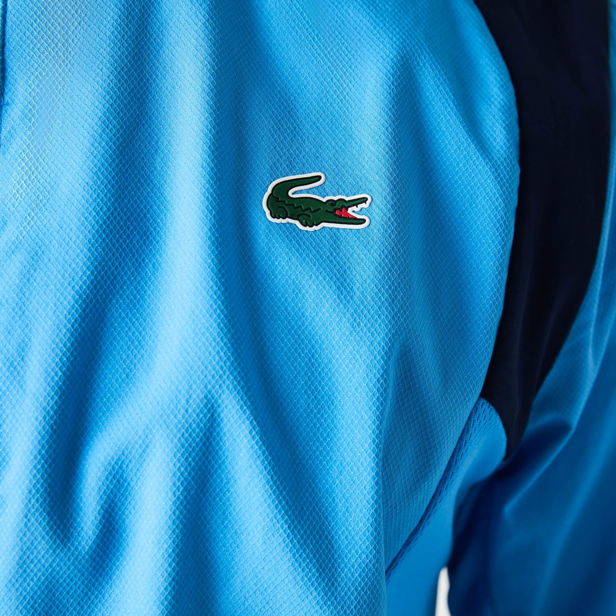 Lacoste SPORT Erkek Regular Fit Dik Yaka Renk Bloklu Mavi Eşofman Takımı