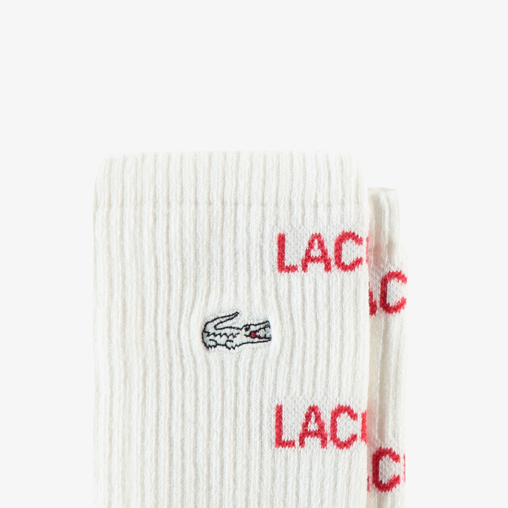 Lacoste Kadın Baskılı Beyaz Çorap