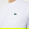 Lacoste SPORT Erkek Classic Fit Bisiklet Yaka Baskılı Beyaz Sweatshirt