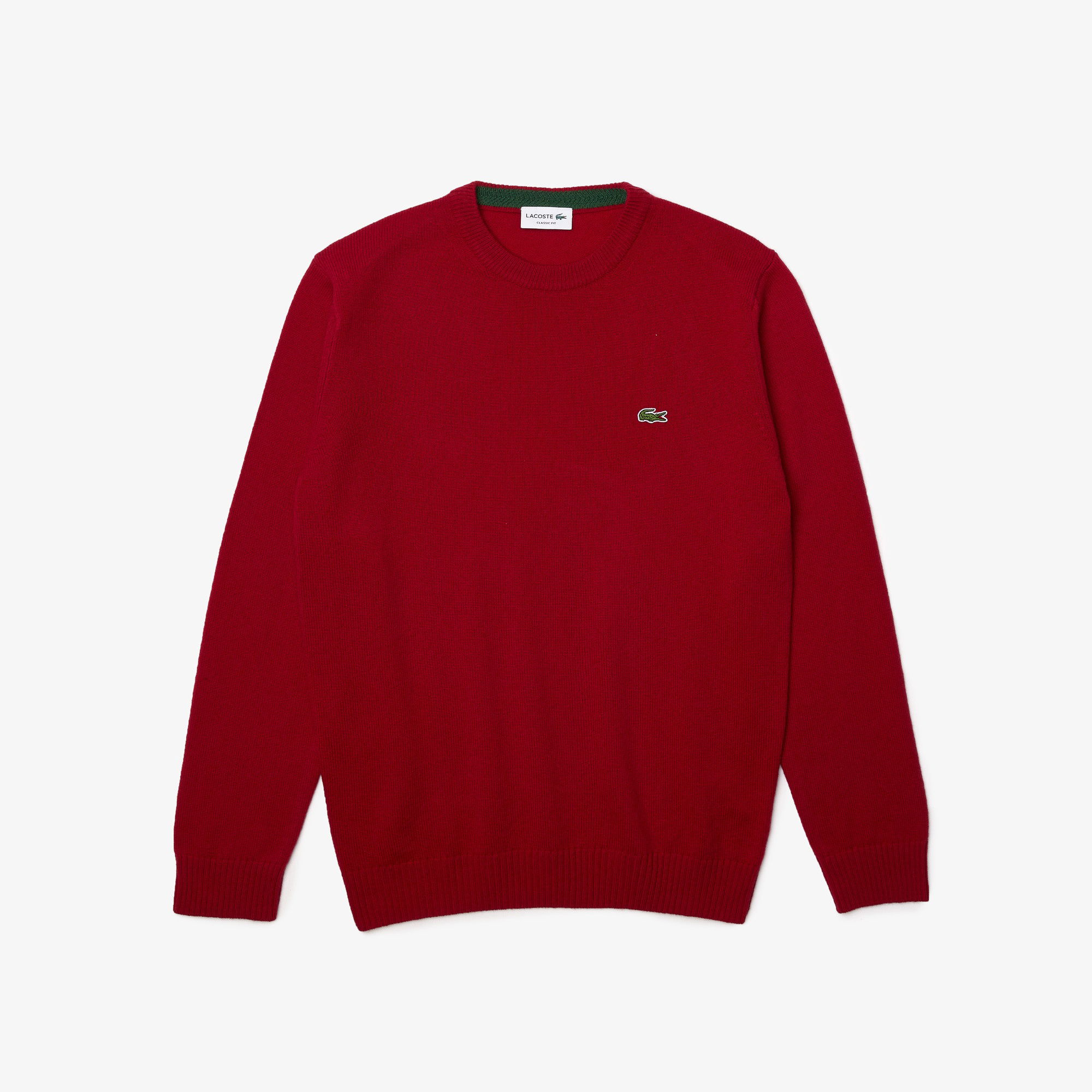 Lacoste Erkek Bisiklet Yaka Yün Bordo Kazak
