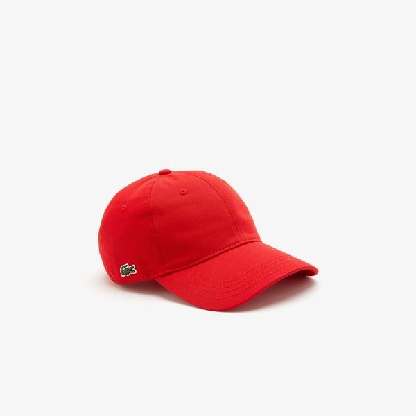 Lacoste Unisex Organik Pamuk Kırmızı Şapka