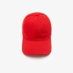 Lacoste Unisex Organik Pamuk Kırmızı Şapka