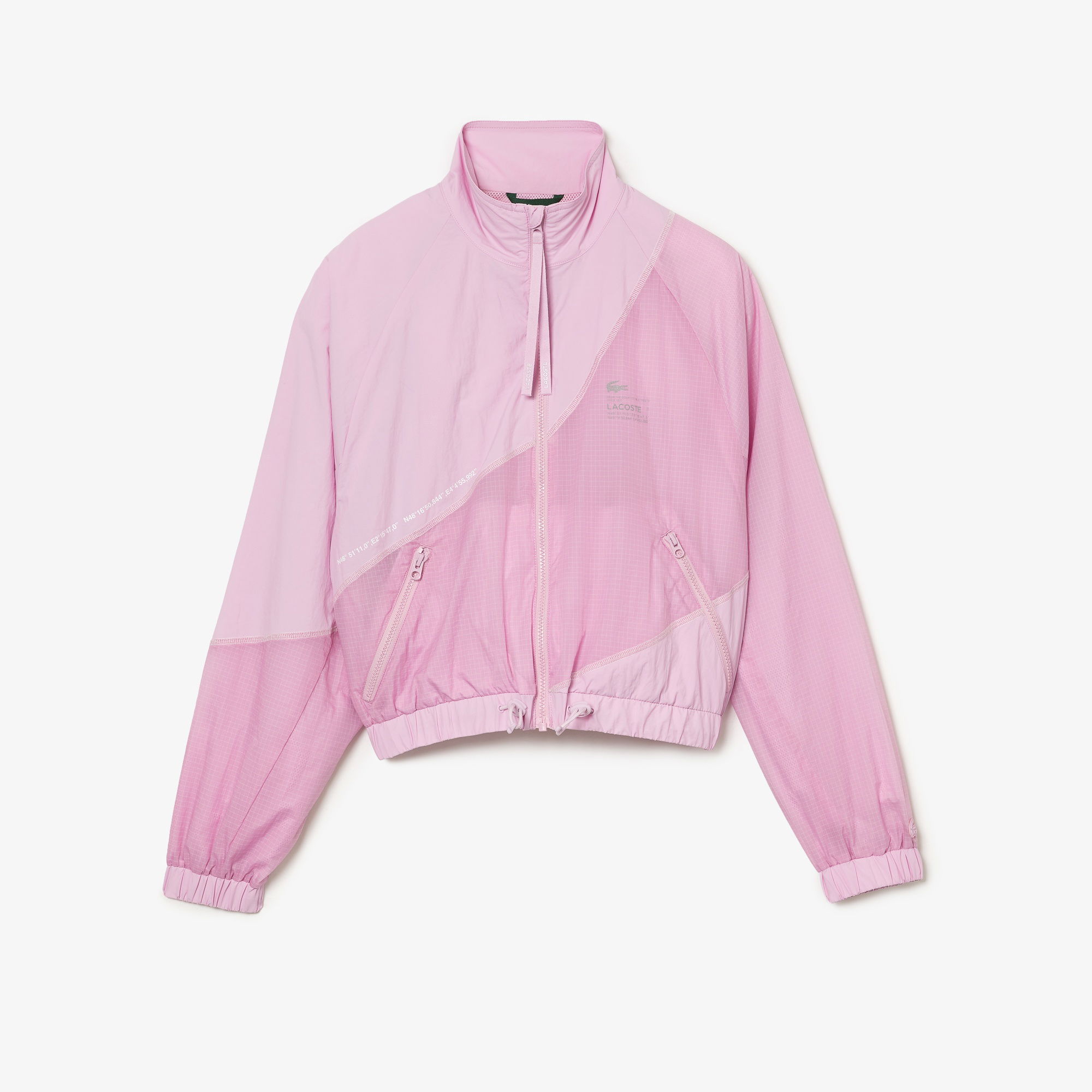 Lacoste Active Kadın Dik Yaka Baskılı Pembe Mont