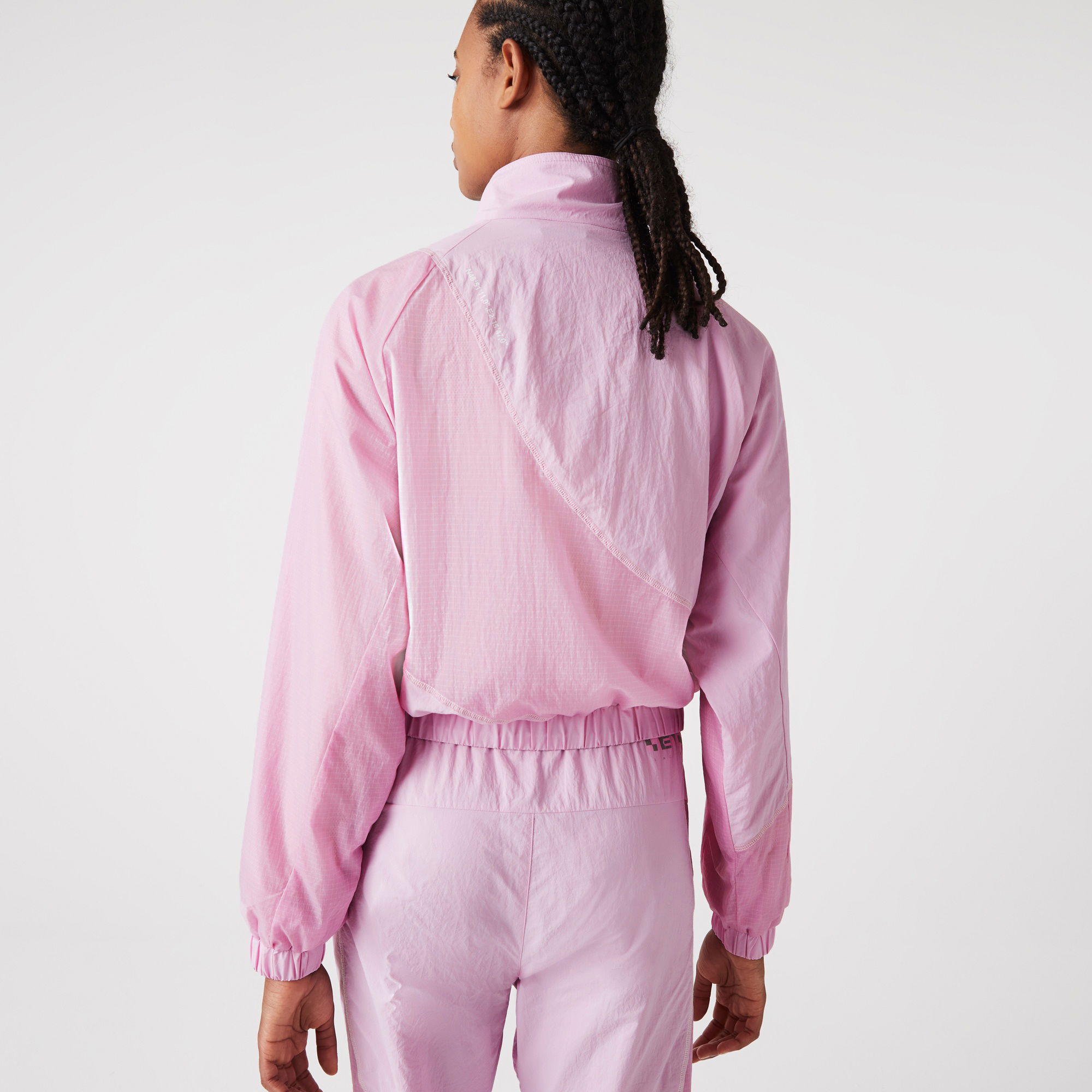Lacoste Active Kadın Dik Yaka Baskılı Pembe Mont