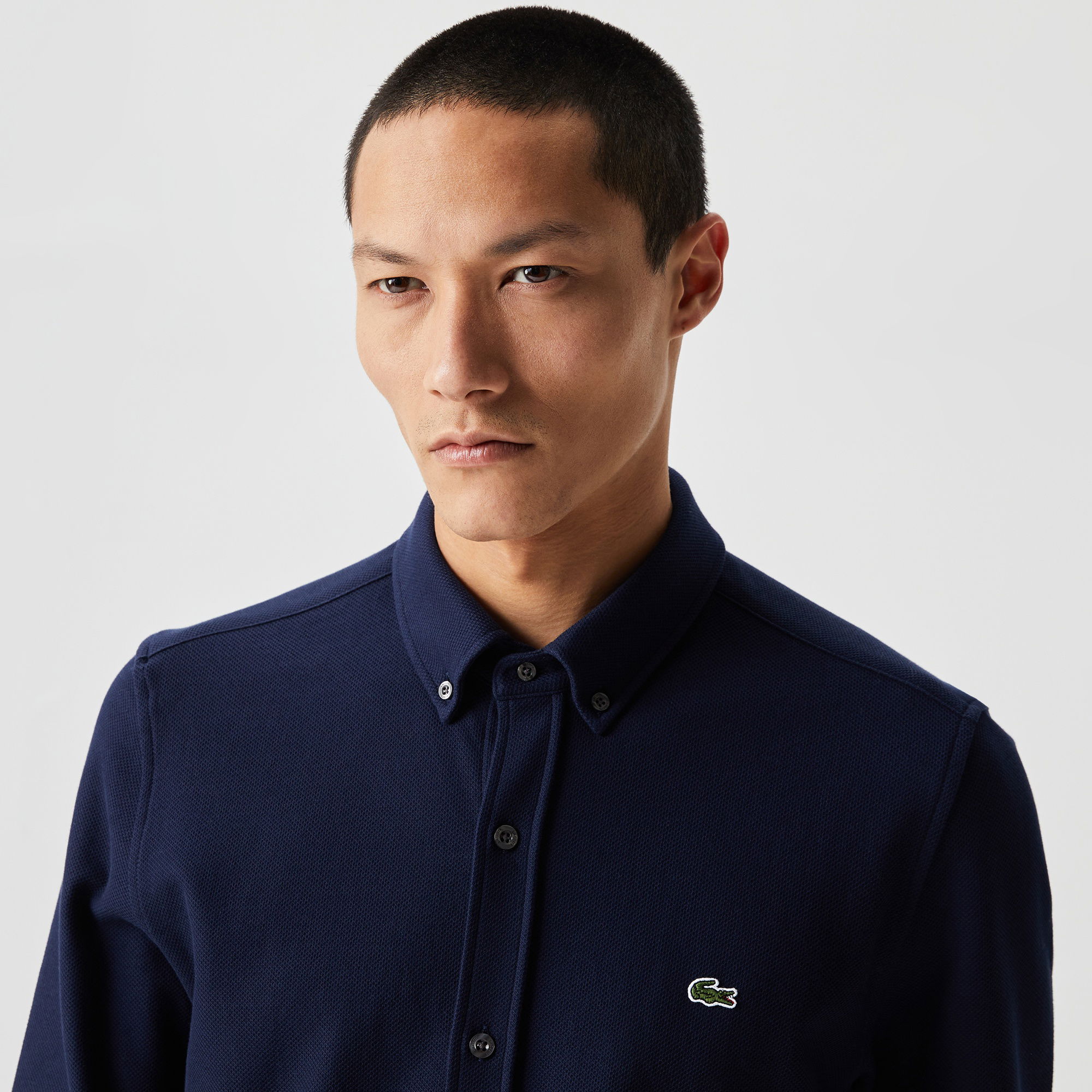 Lacoste Erkek Slim Fit Lacivert Gömlek
