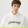 Lacoste Erkek Relaxed Fit Kapüşonlu Baskılı Beyaz Sweatshirt