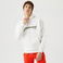 Lacoste Erkek Relaxed Fit Kapüşonlu Baskılı Beyaz Sweatshirt