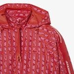 Lacoste Active Kadın Kapüşonlu Baskılı Kırmızı Ceket