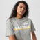 Lacoste Kadın Crop Fit Bisiklet Yaka Baskılı Yeşil T-Shirt