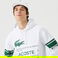 Lacoste Erkek Kapüşonlu Baskılı Beyaz Sweatshirt