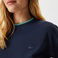 Lacoste Kadın Regular Fit Bisiklet Yaka Çizgili Lacivert Triko