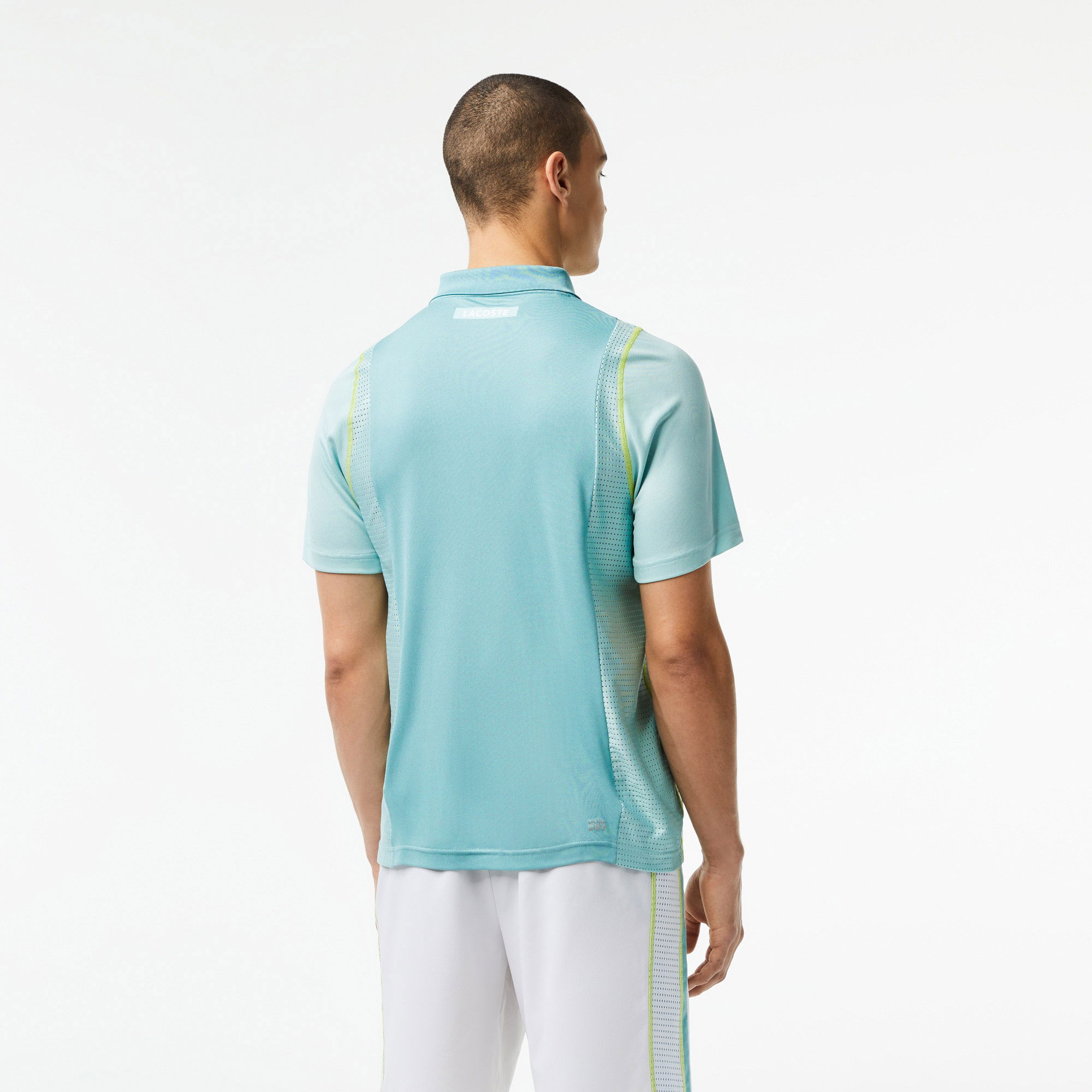 Lacoste SPORT Erkek Regular Fit Renk Bloklu Yeşil Polo