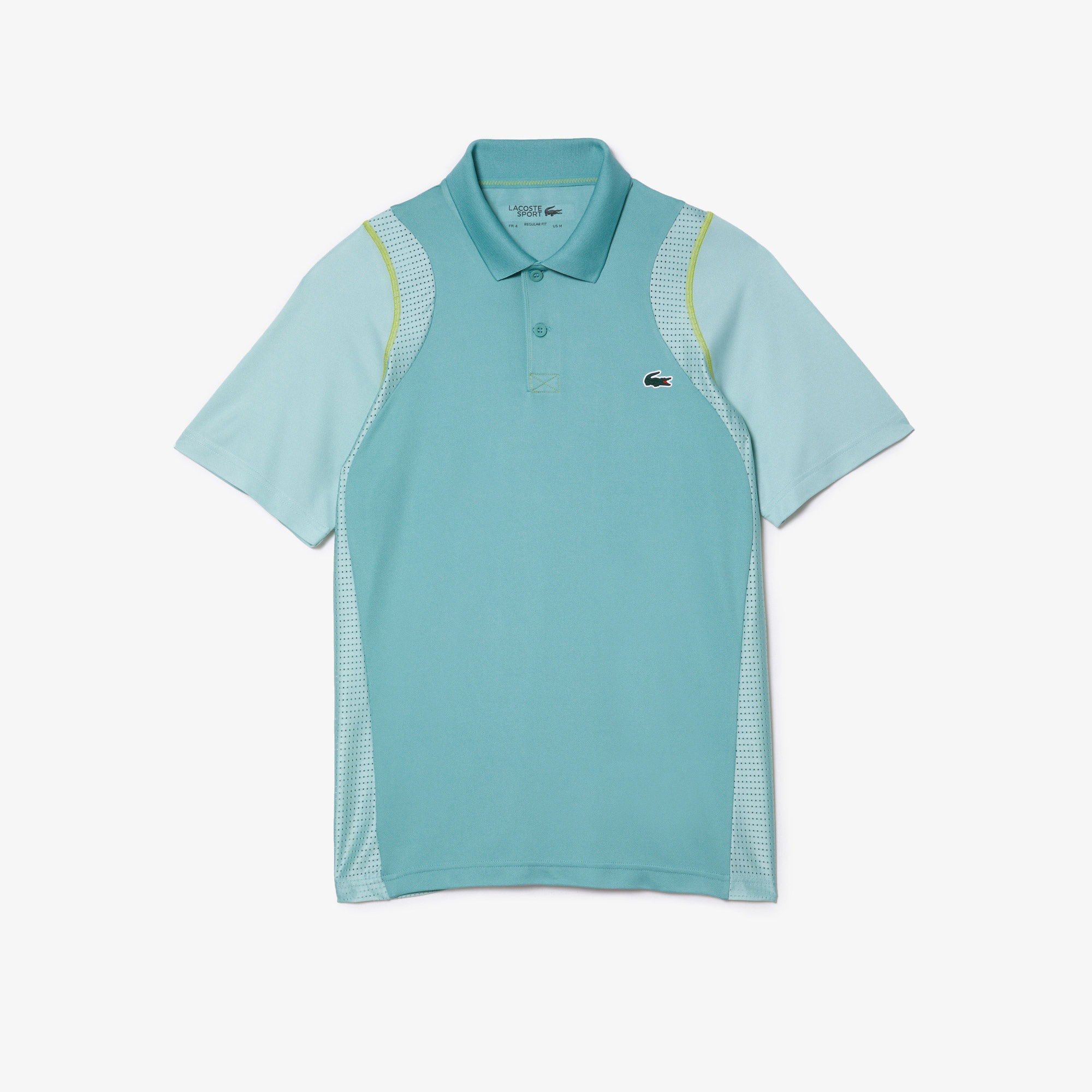 Lacoste SPORT Erkek Regular Fit Renk Bloklu Yeşil Polo