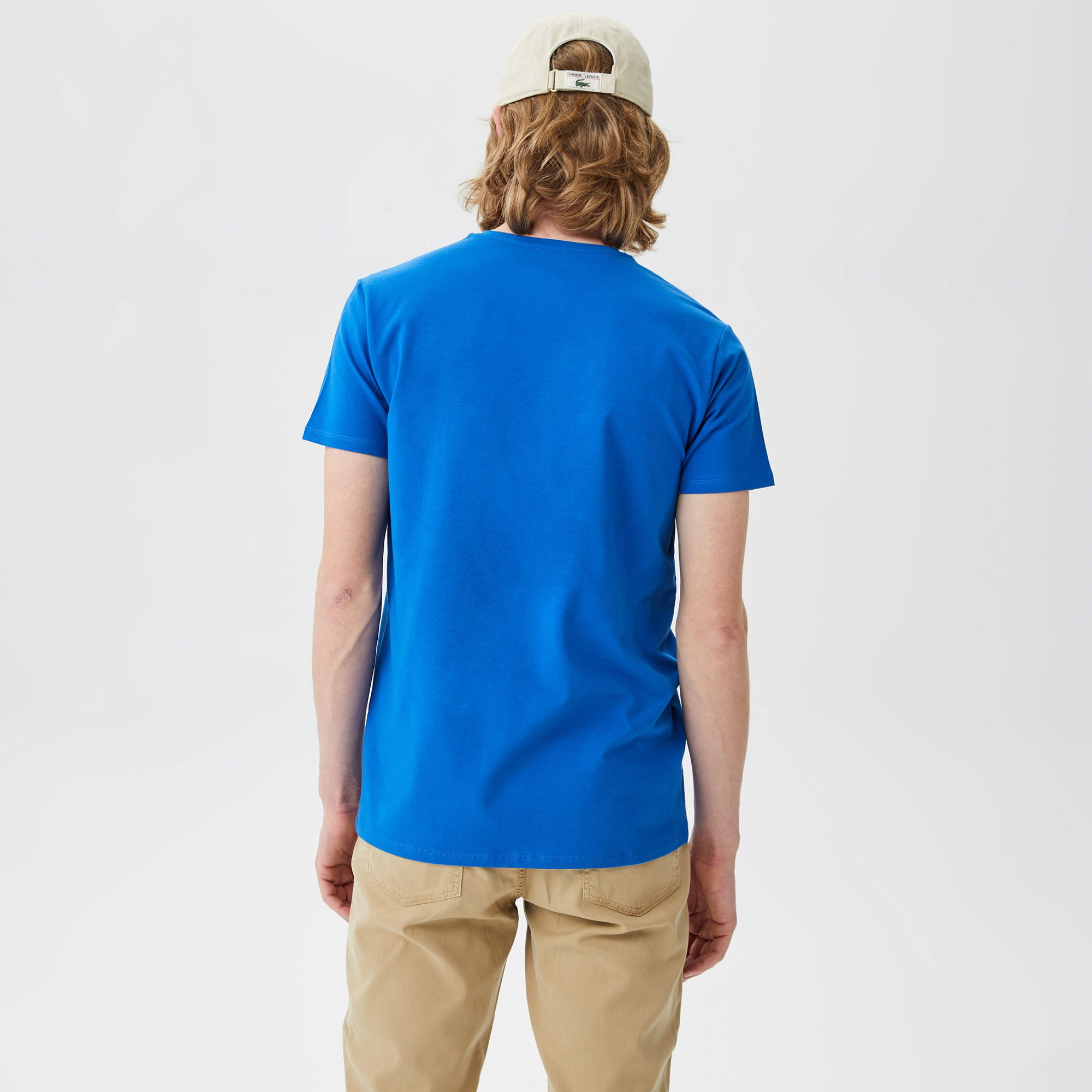 Lacoste Erkek Slim Fit V Yaka Lacivert T-Shirt
