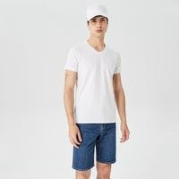 Lacoste Erkek Slim Fit V Yaka Sarı T-Shirt99B