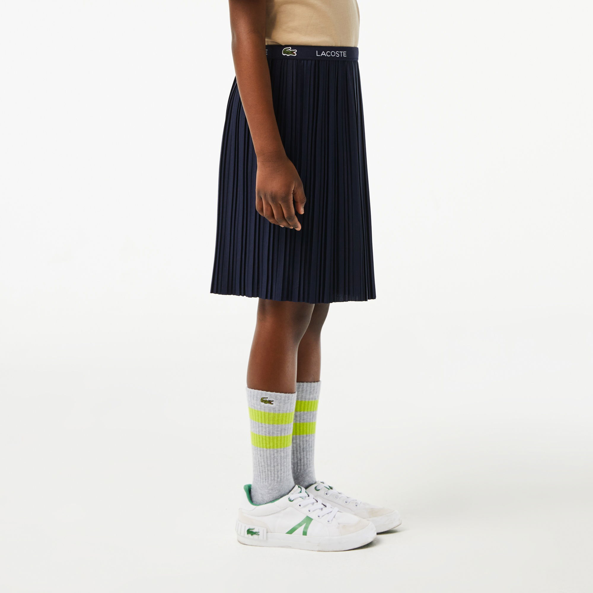 Lacoste x Netflix Kız Çocuk Pileli Lacivert Etek