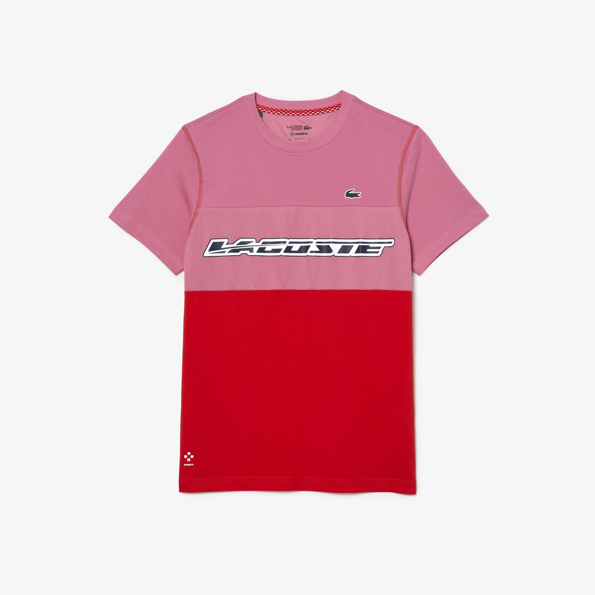Sport X Daniil Medvedev Pánské tričko Regular Fit Crew Neck Color Blocked Red