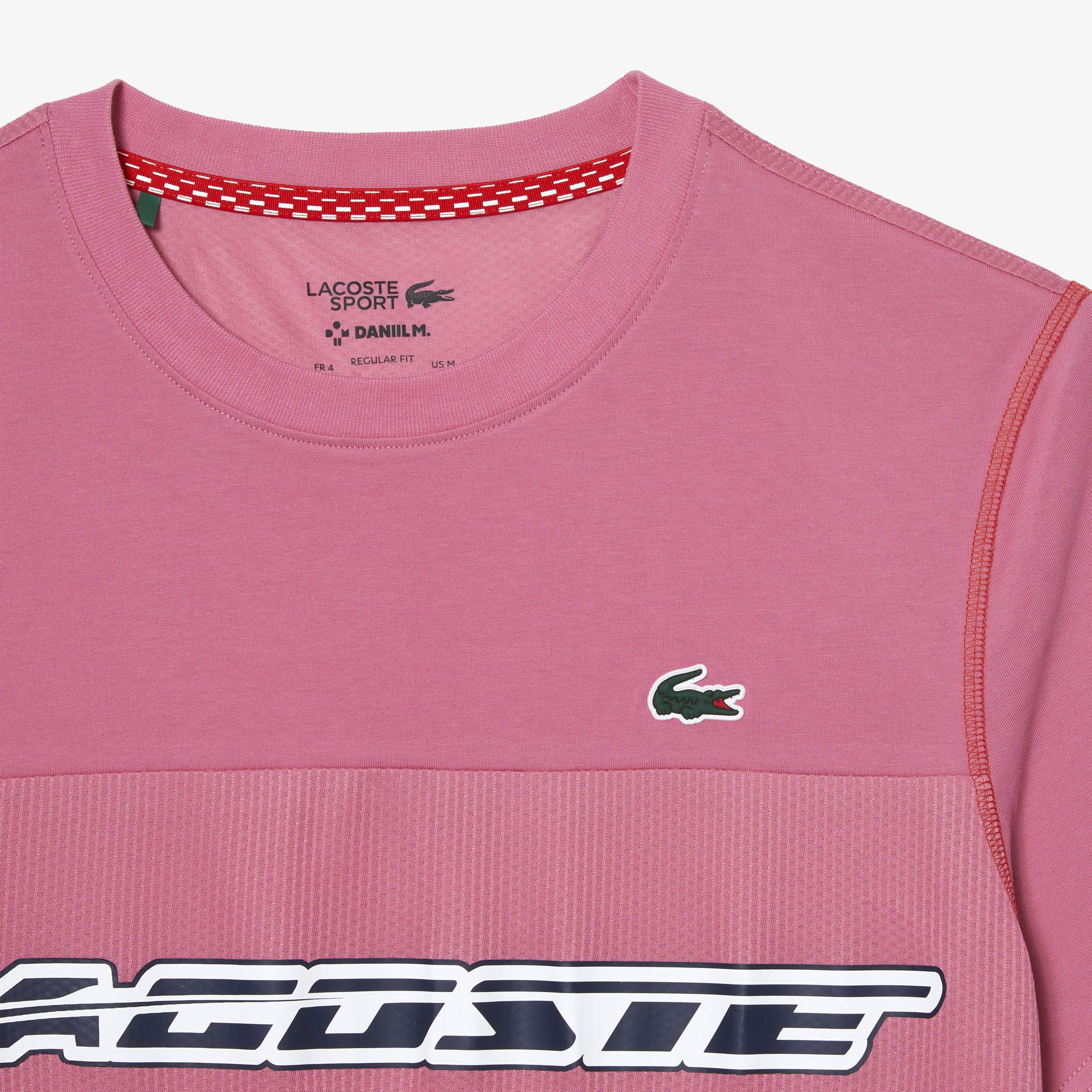 Sport X Daniil Medvedev Pánské tričko Regular Fit Crew Neck Color Blocked Red