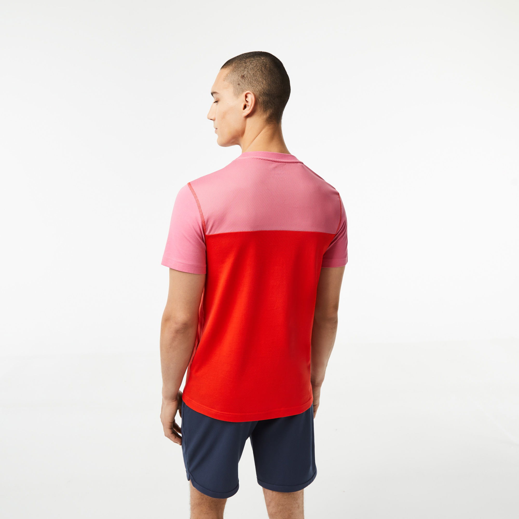 Sport X Daniil Medvedev Pánské tričko Regular Fit Crew Neck Color Blocked Red
