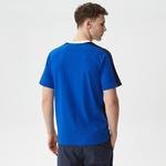 Lacoste Erkek Regular Fit Bisiklet Yaka Renk Bloklu Mavi T-Shirt