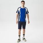Lacoste Erkek Regular Fit Bisiklet Yaka Renk Bloklu Mavi T-Shirt