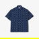 Lacoste Erkek Relaxed Fit Kısa Kollu Desenli Mavi Gömlek