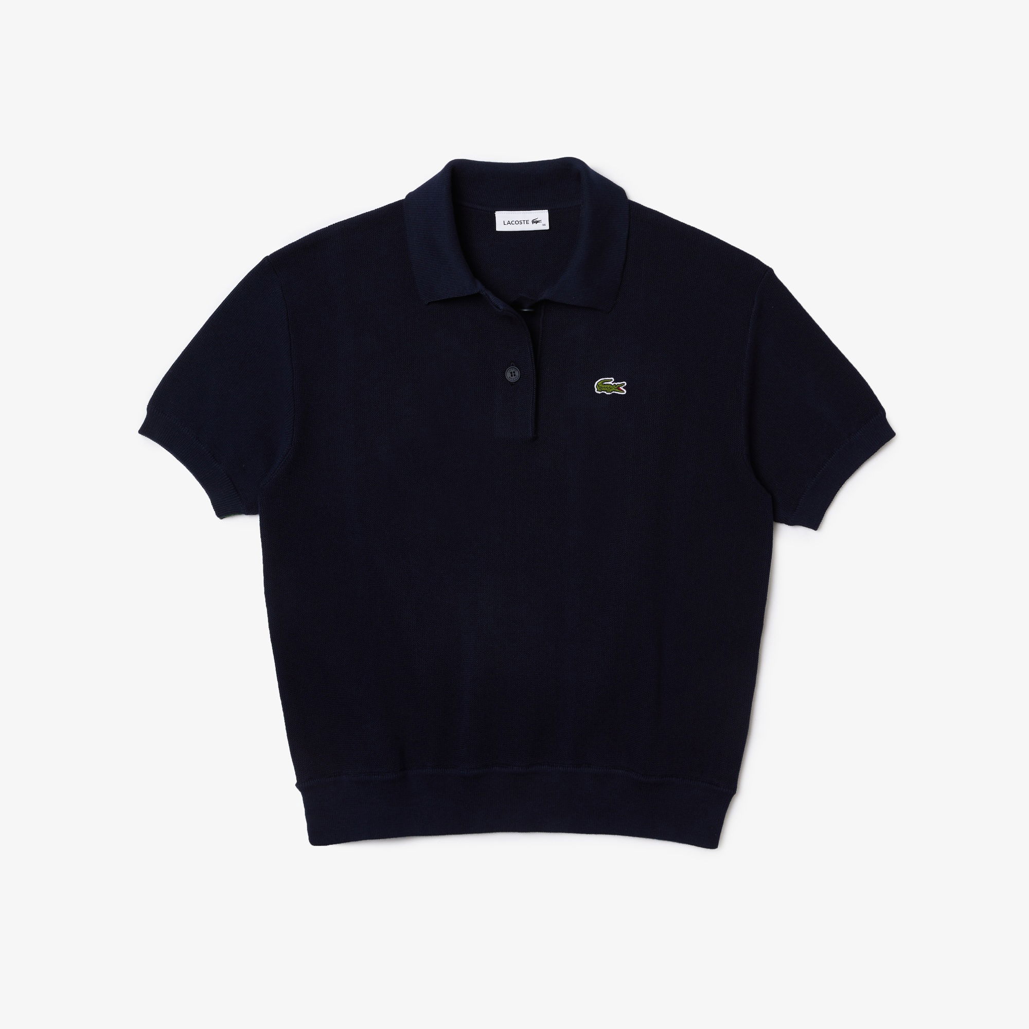 Lacoste Kadın Regular Fit Polo Yaka Lacivert Triko