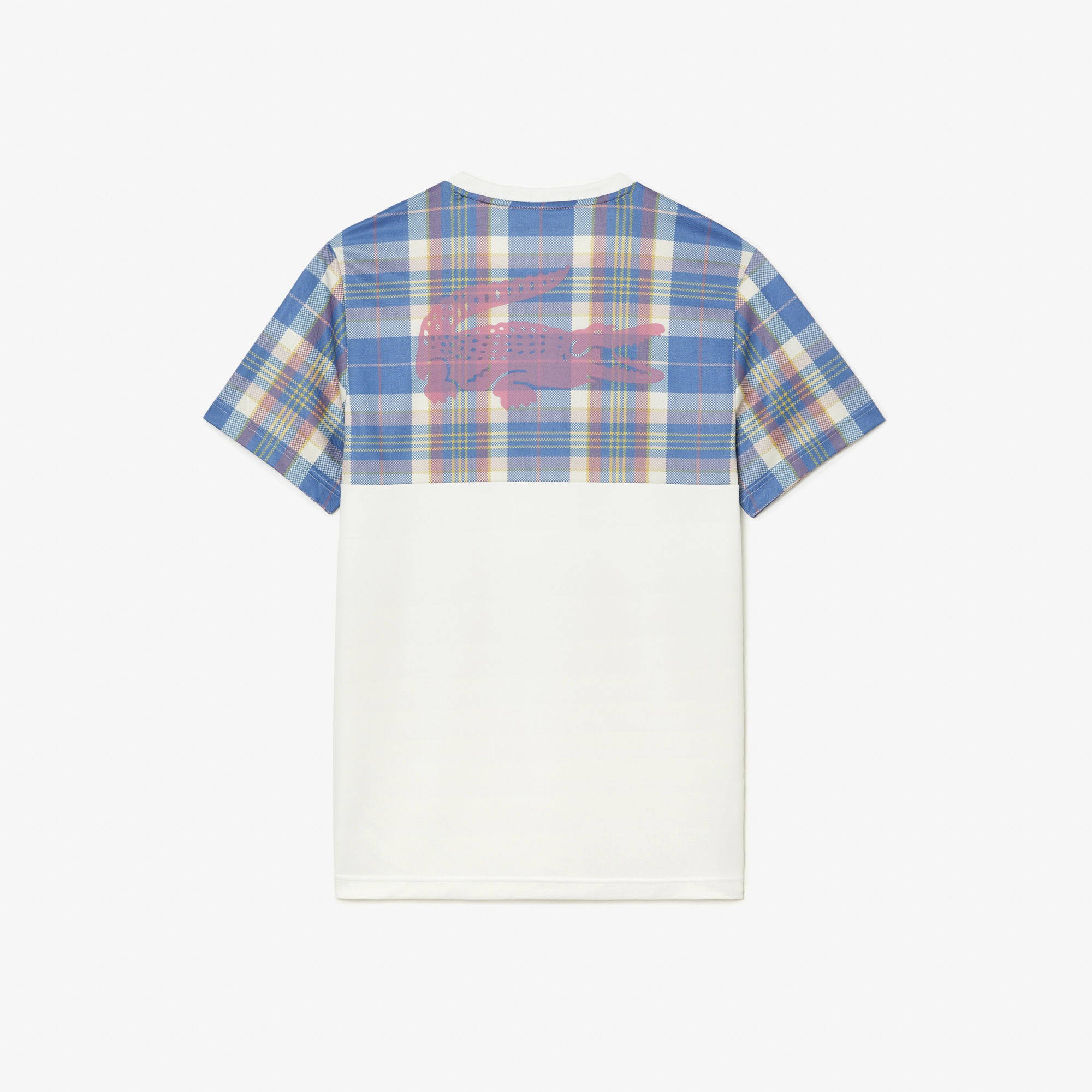 Lacoste Erkek Tennis Regular Fit Bisiklet Yaka Renk Bloklu Beyaz T-shirt