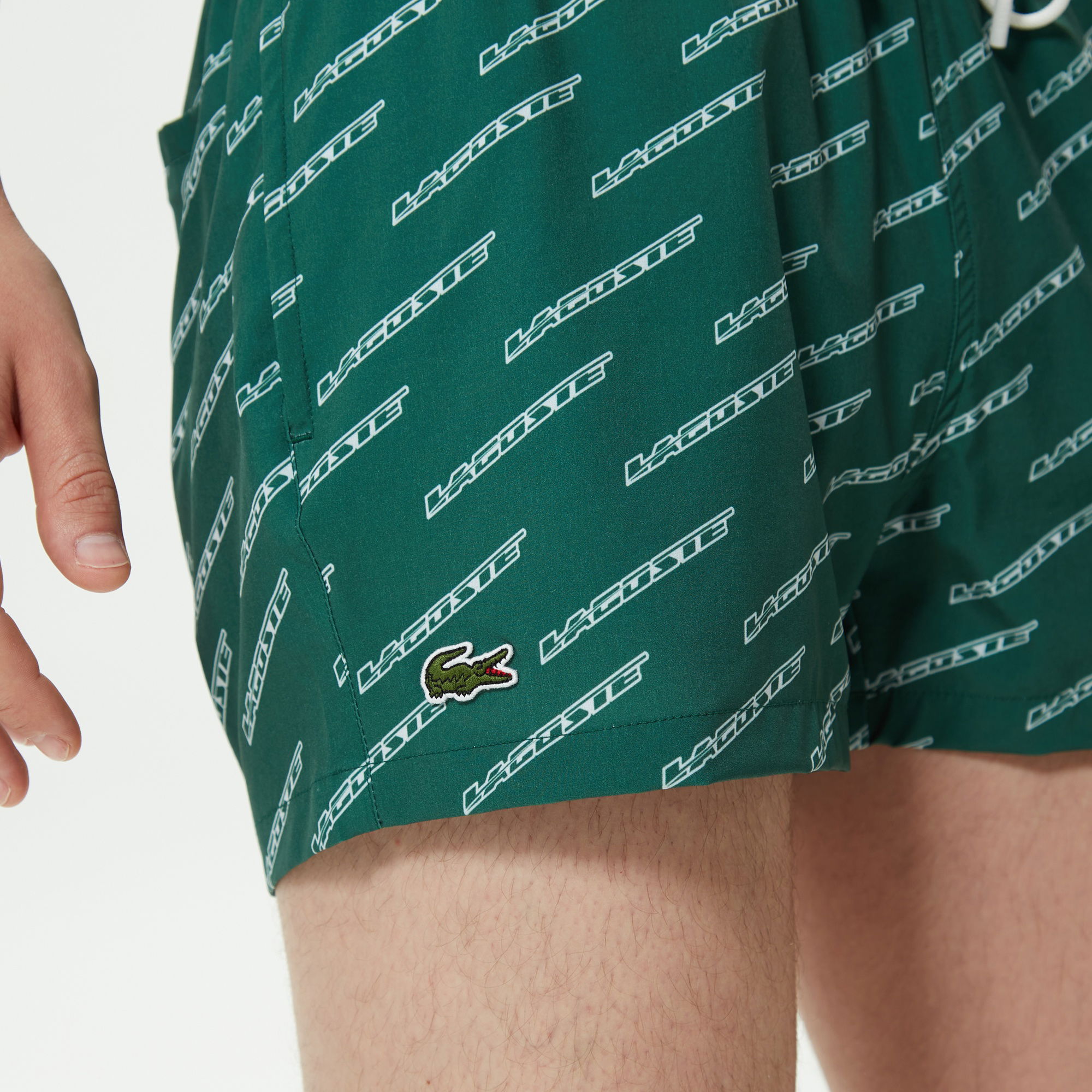 Lacoste Erkek Baskılı Yeşil Mayo Şort