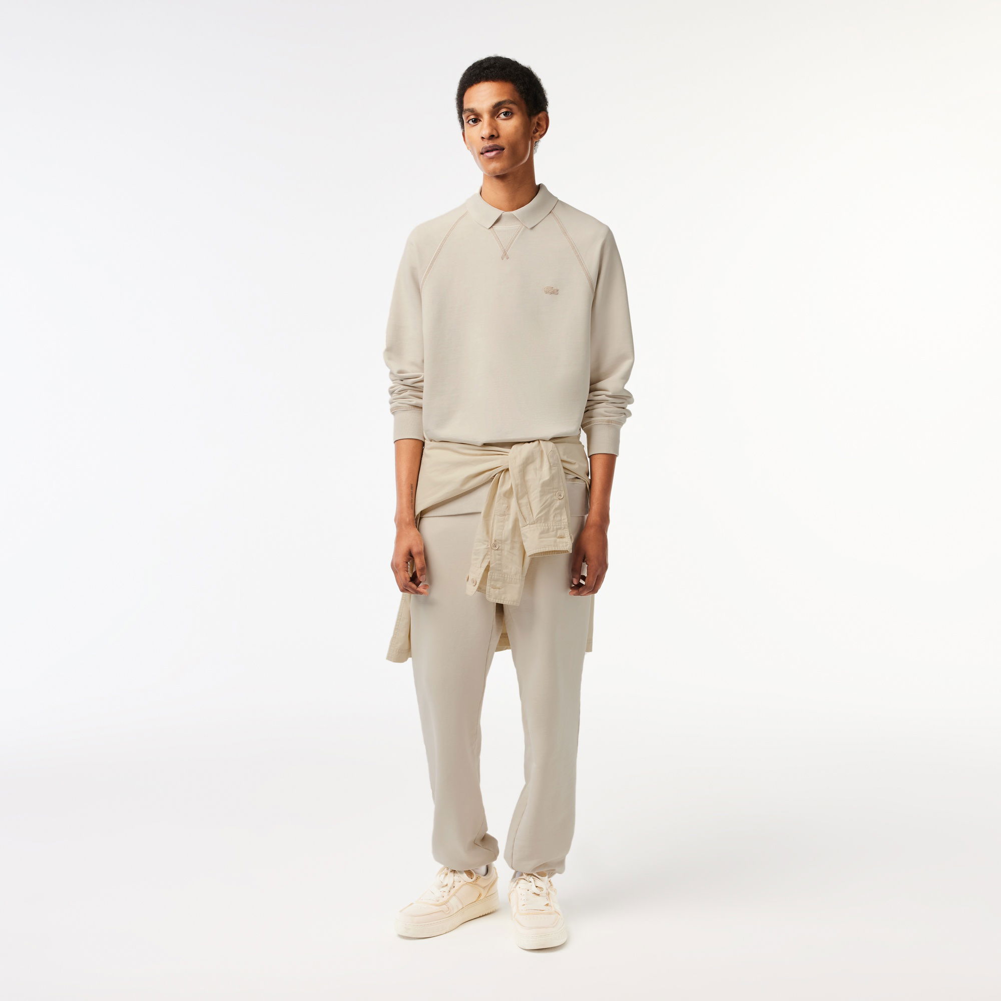 Lacoste Erkek Relaxed Fit Bisiklet Yaka Kahverengi Sweatshirt