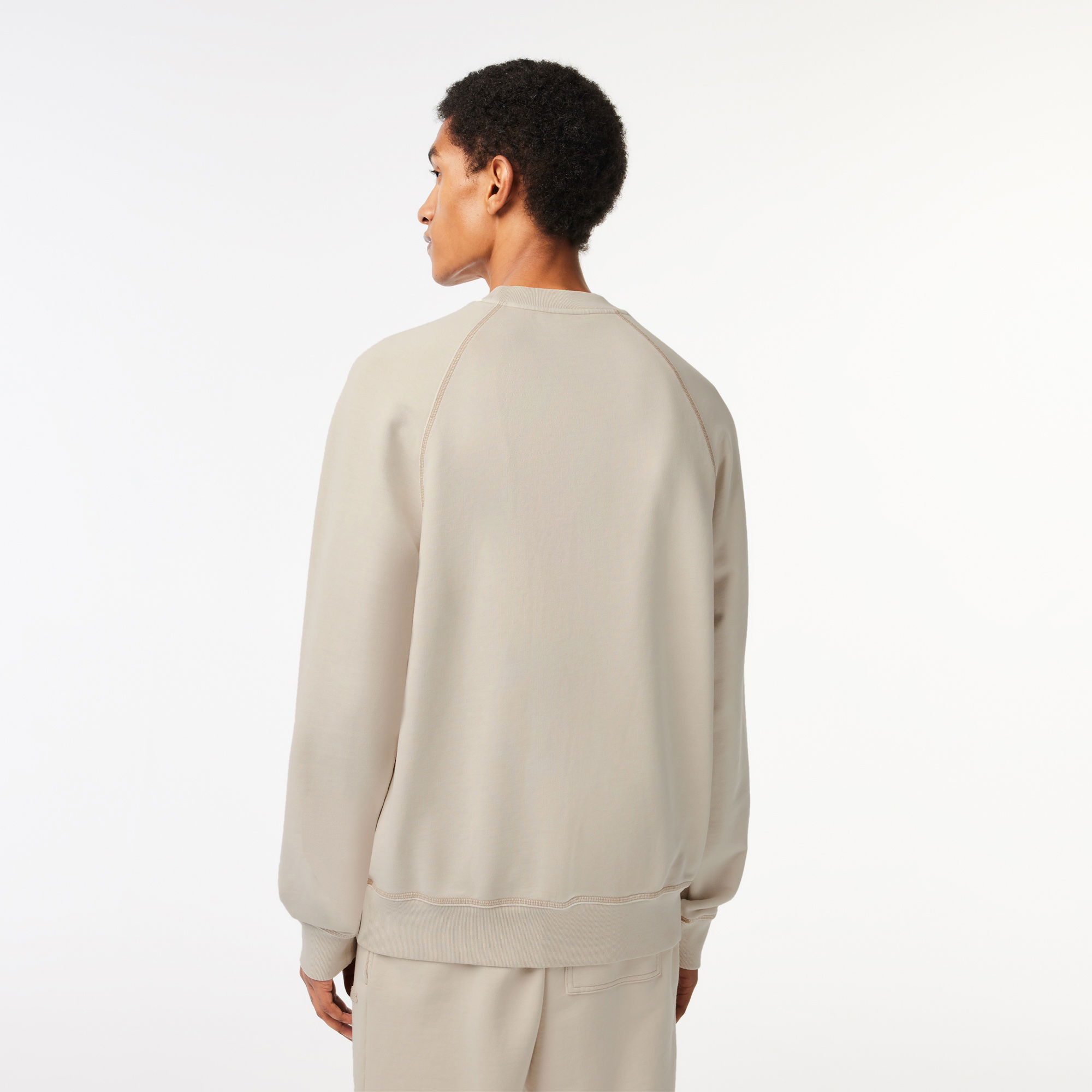 Lacoste Erkek Relaxed Fit Bisiklet Yaka Kahverengi Sweatshirt