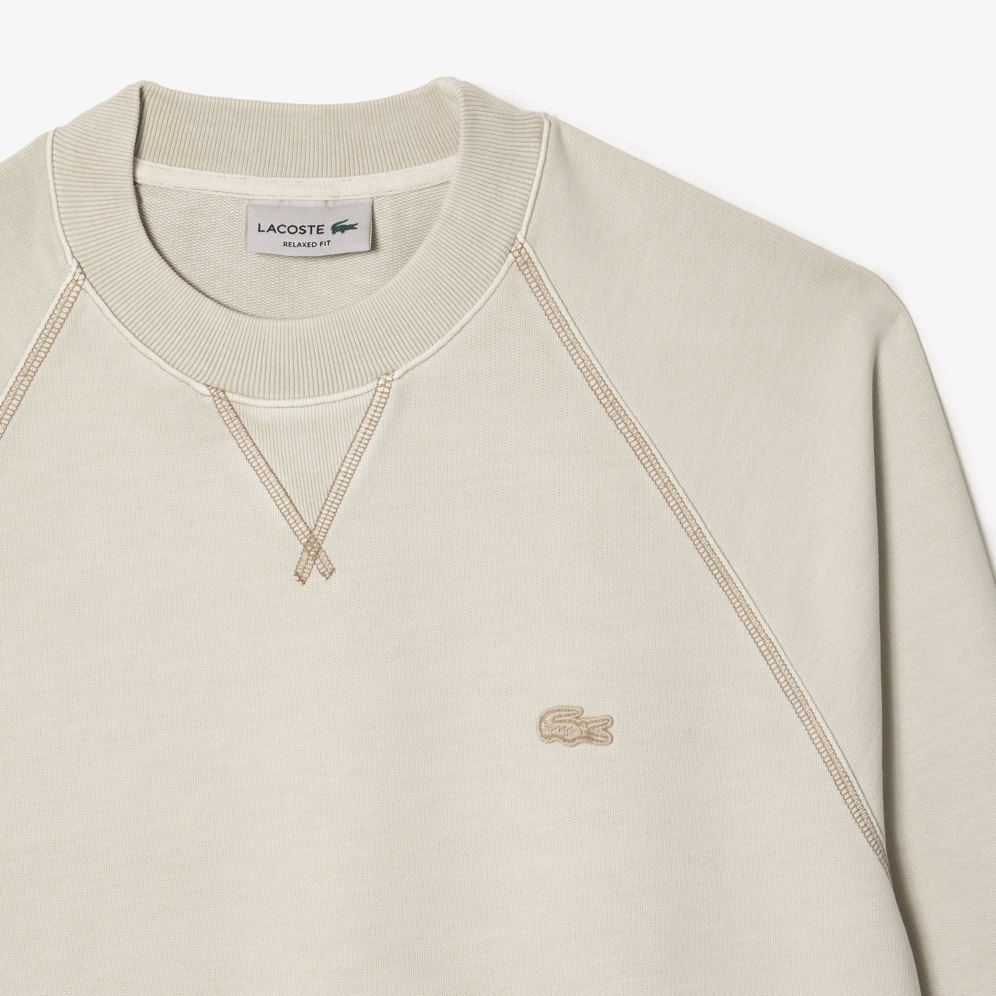 Lacoste Erkek Relaxed Fit Bisiklet Yaka Kahverengi Sweatshirt