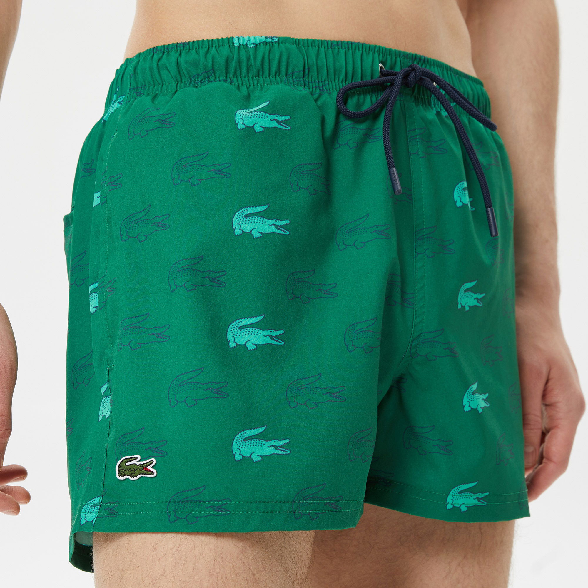 Lacoste Erkek Baskılı Yeşil Mayo Şort