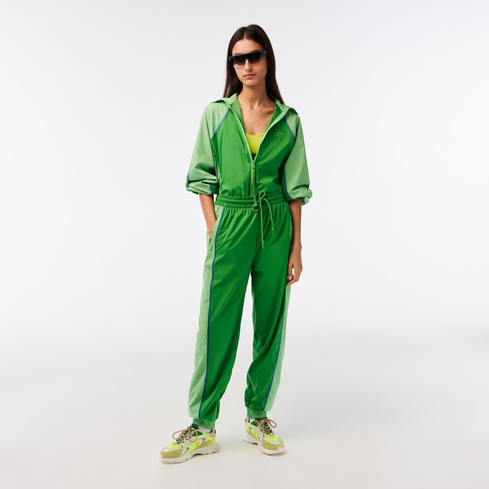 Lacoste Kadın Renk Bloklu Yeşil Eşofman Altı
