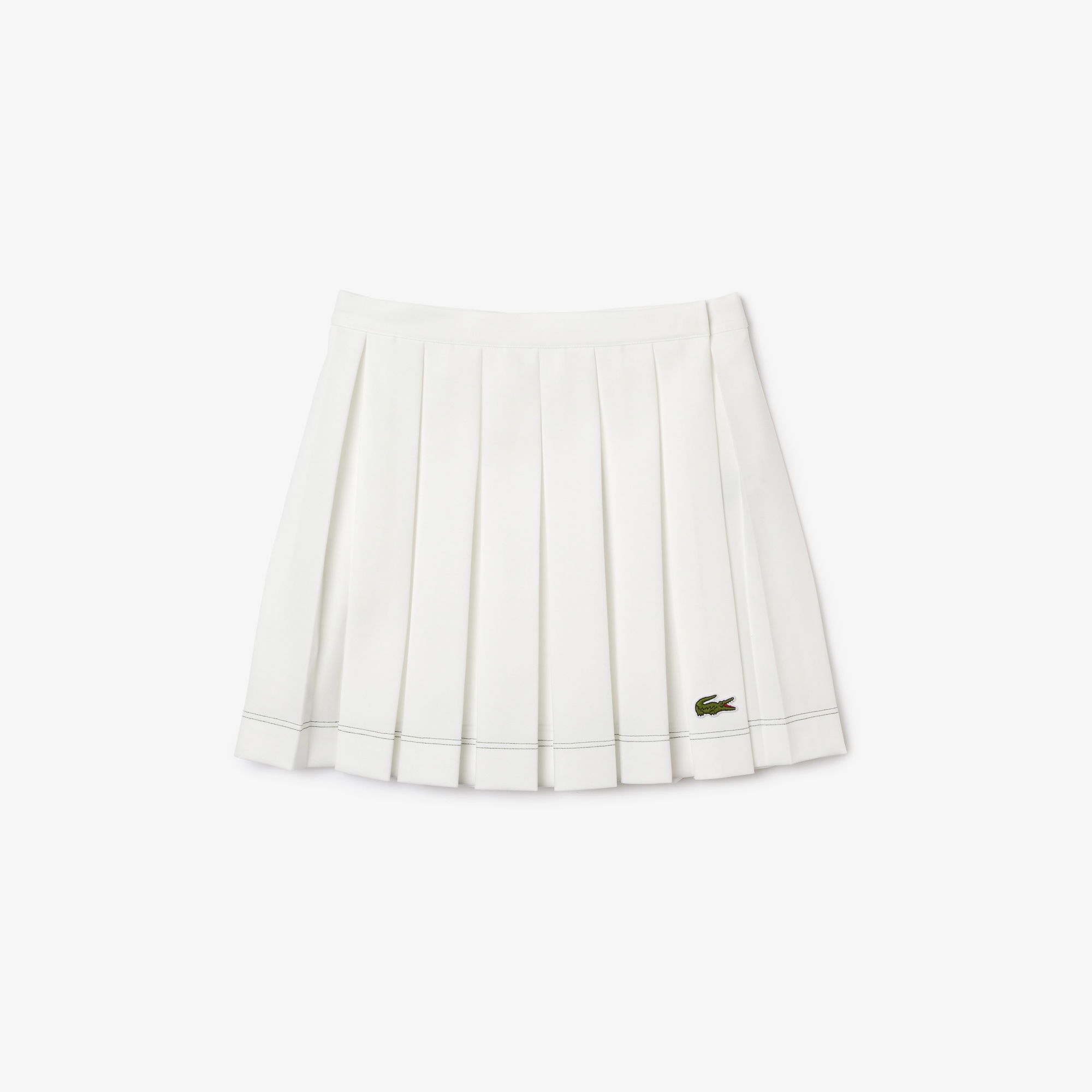 Lacoste x Netflix Kadın Flare Fit Beyaz Etek