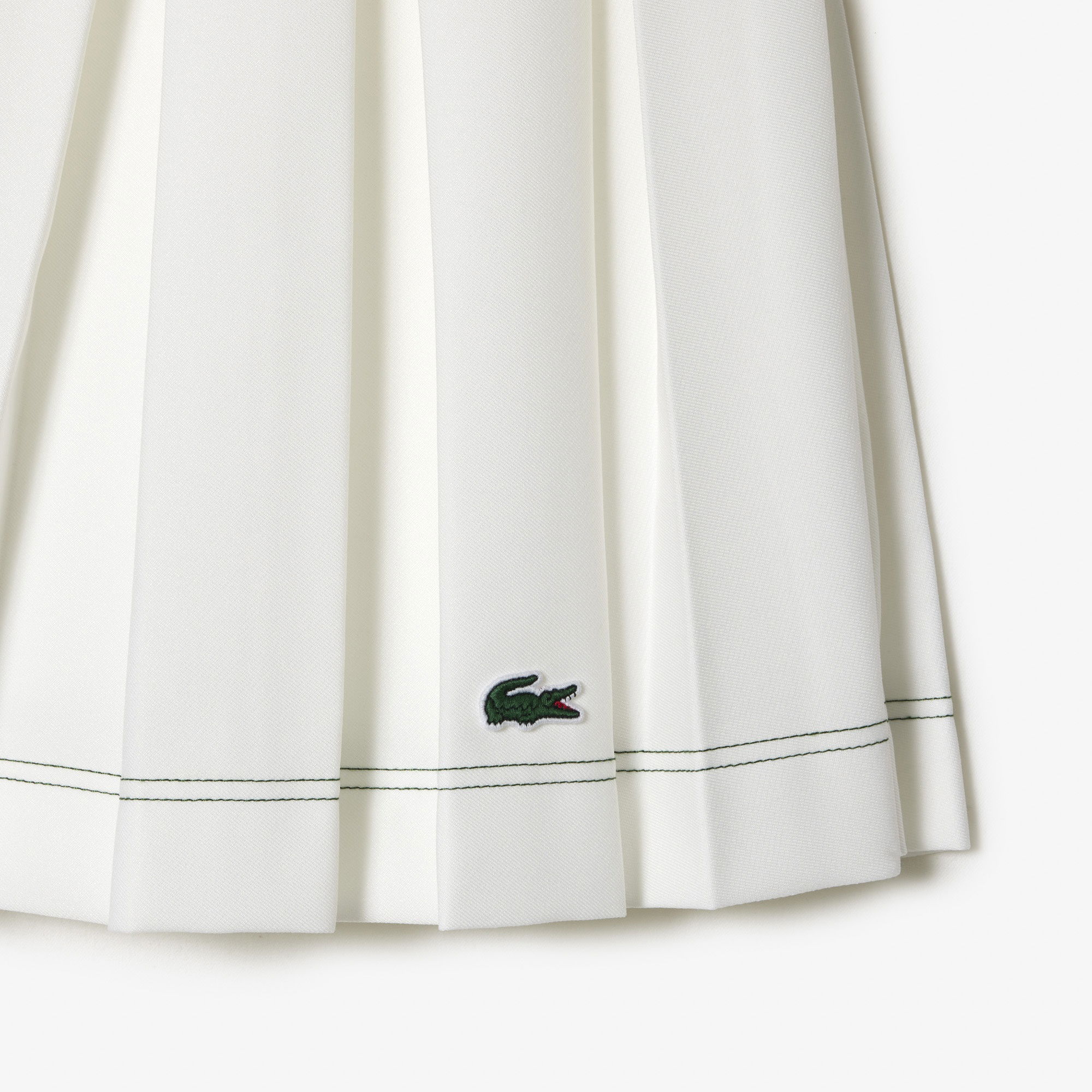Lacoste x Netflix Kadın Flare Fit Beyaz Etek