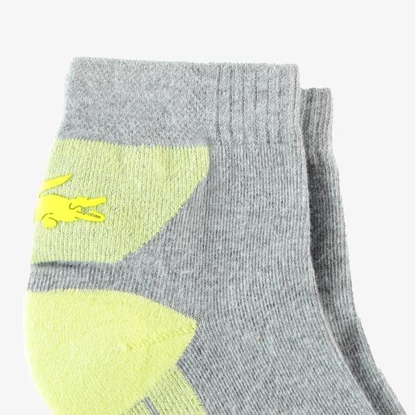 Lacoste Unisex Renk Bloklu Sarı Çorap