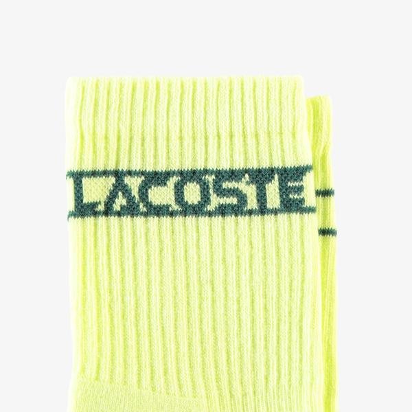 Lacoste Erkek Baskılı Sarı Çorap