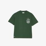 Lacoste Çocuk Bisiklet Yaka Desenli Yeşil T-Shirt