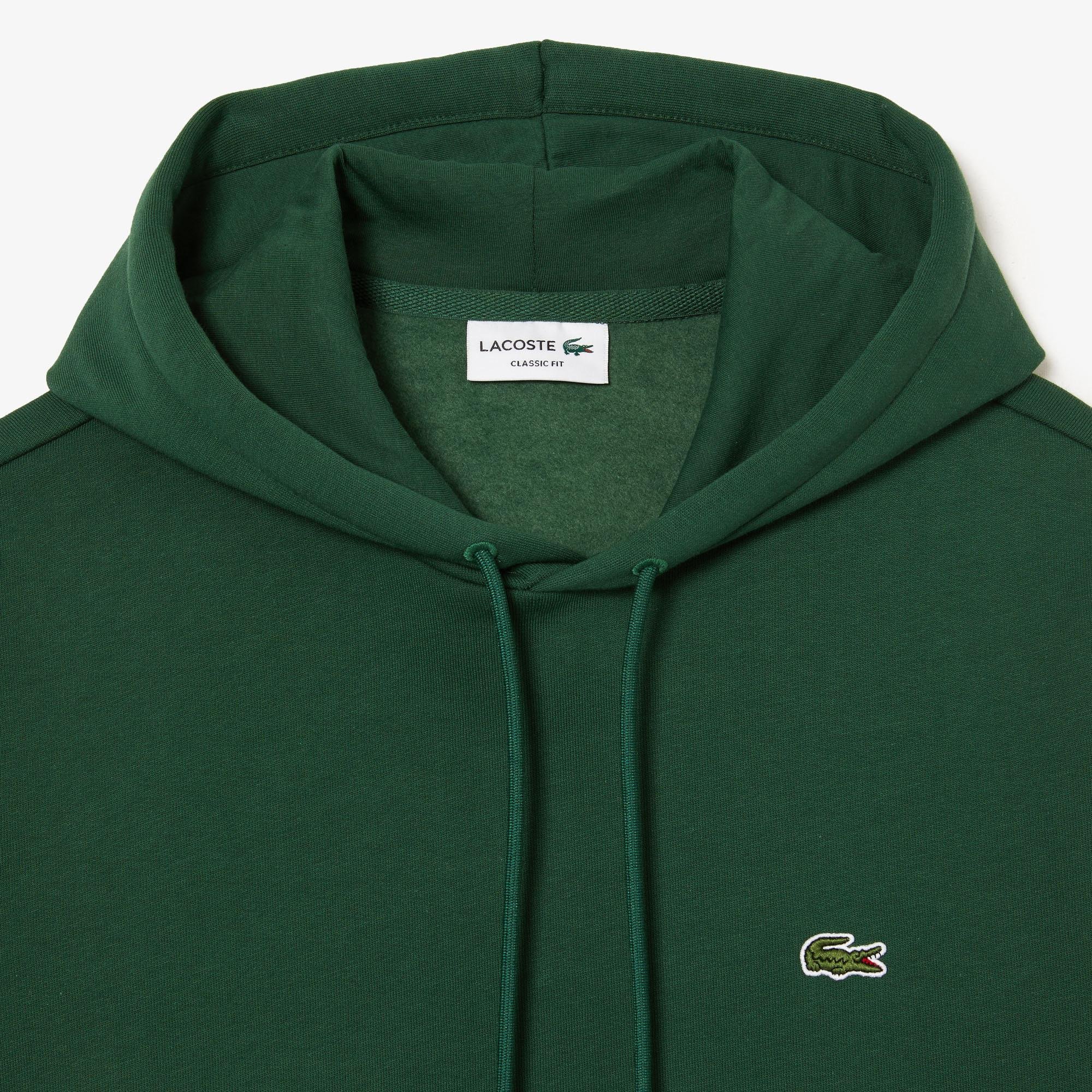 Lacoste Erkek Classic Fit Kapüşonlu Yeşil Sweatshirt