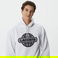 Lacoste Erkek Relaxed Fit Kapüşonlu Baskılı Beyaz Sweatshirt