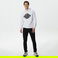 Lacoste Erkek Relaxed Fit Kapüşonlu Baskılı Beyaz Sweatshirt