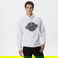 Lacoste Erkek Relaxed Fit Kapüşonlu Baskılı Beyaz Sweatshirt