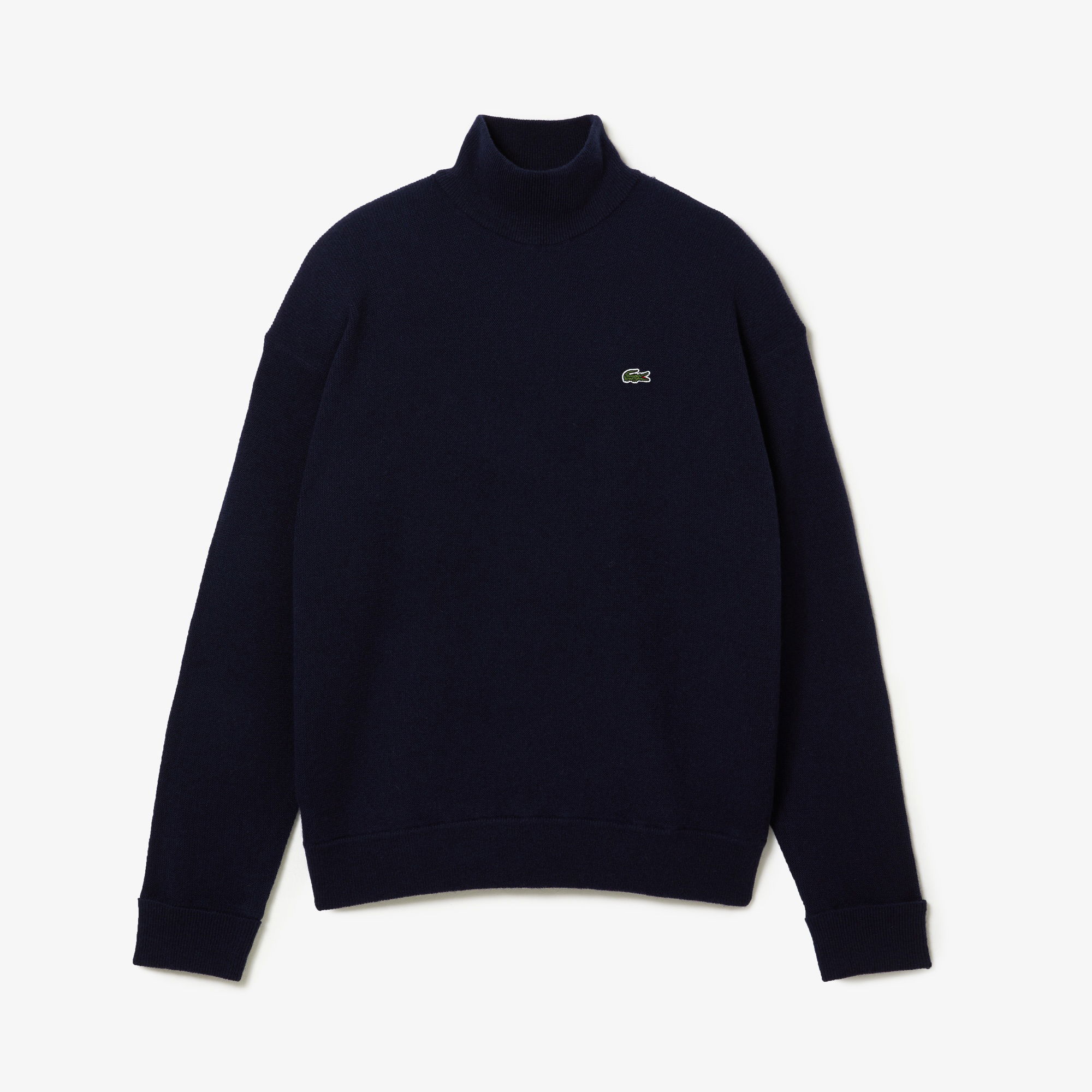 Lacoste Kaşmir Kadın Dik Yaka Lacivert Kazak