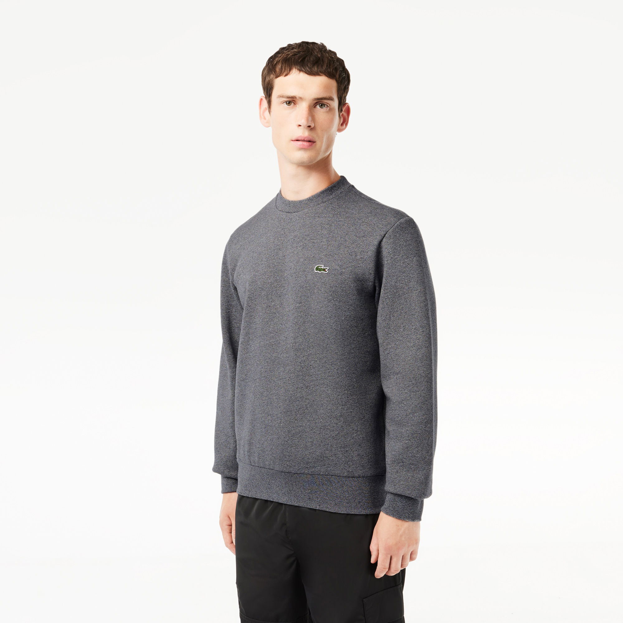Lacoste Erkek Classic Fit Bisiklet Yaka Gri Sweatshirt