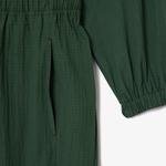Lacoste Kadın Regular Fit Uzun Kollu Fermuarlı Yeşil Elbise
