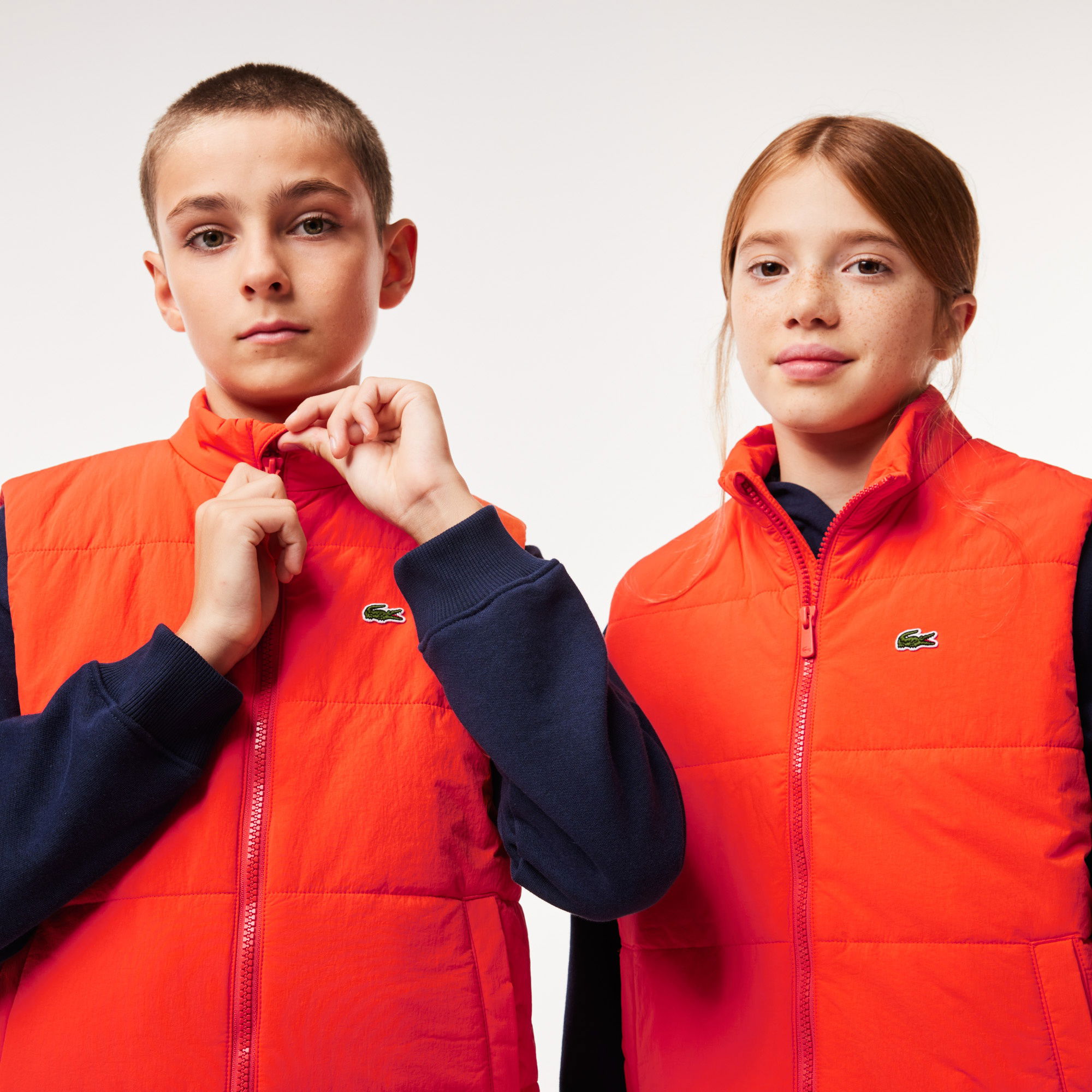 Lacoste Çocuk Kapitone Turuncu Mont