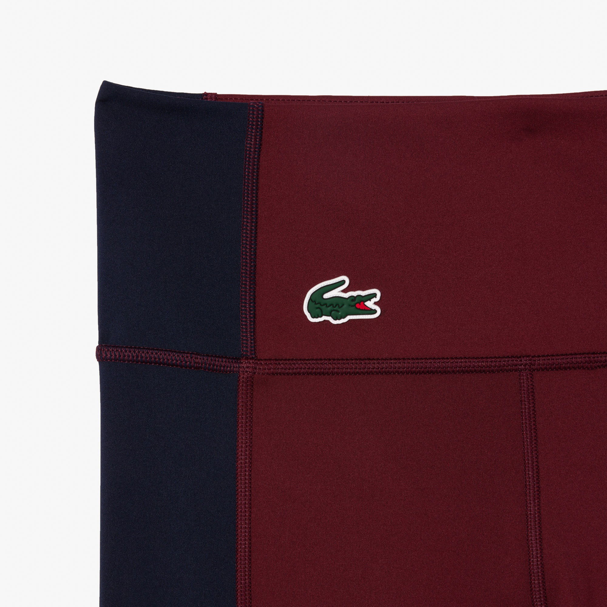 Lacoste Kadın Slim Fit Renk Bloklu Bordo Tayt
