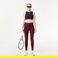 Lacoste Kadın Slim Fit Renk Bloklu Bordo Tayt